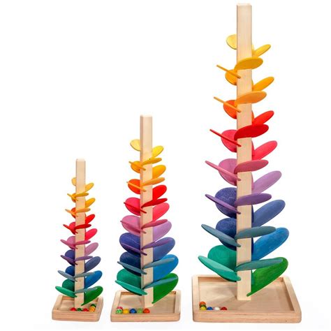 Engaging educational play with the large magic wood marble tree